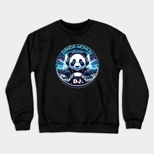 DJ Panda monium, Spinning Decks, Wild Beats! Crewneck Sweatshirt